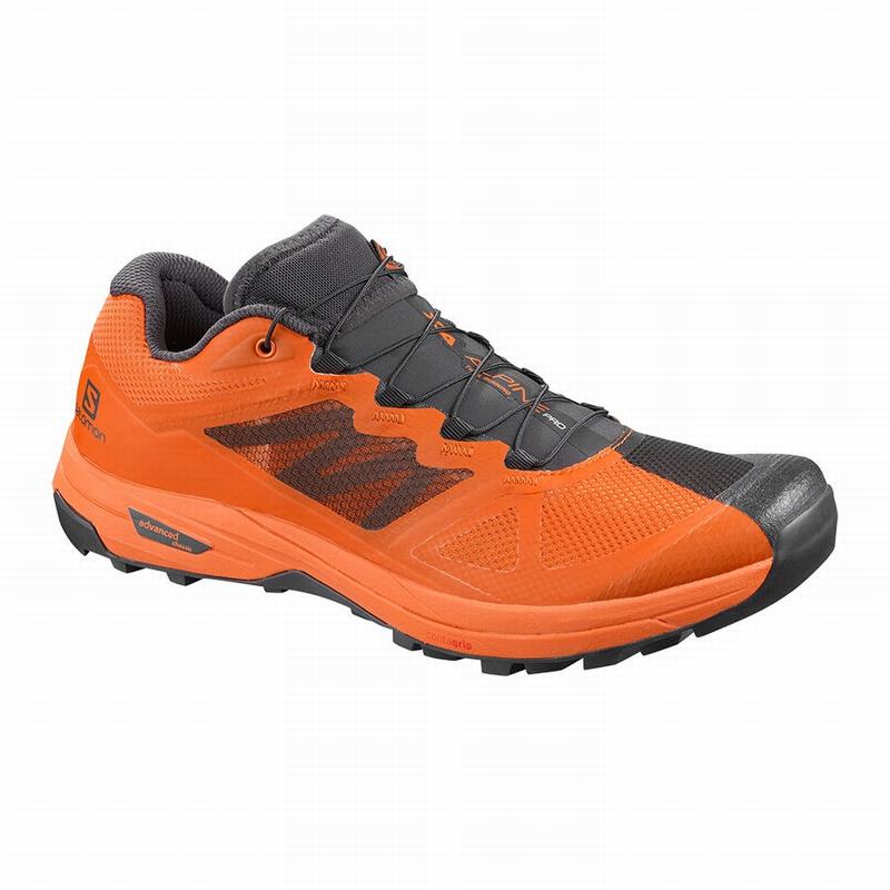 Chaussures De Trail Running Salomon Homme Grise Foncé / Orange - Salomon X ALPINE /PRO - France (617